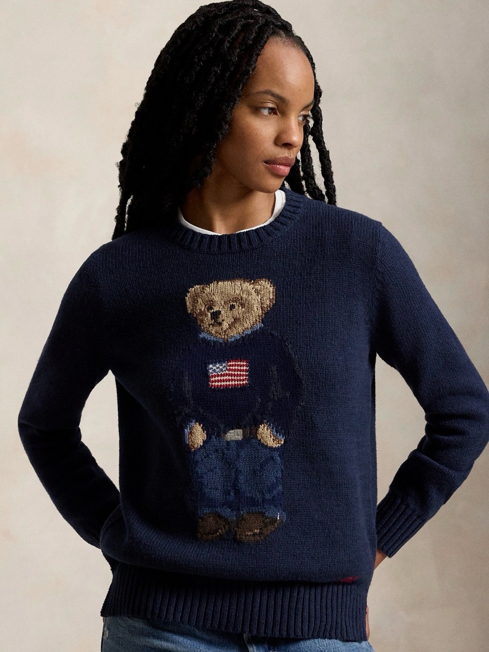 Ralph Lauren polo Bear Motif Crewneck Sweater - Picture 3 of 6